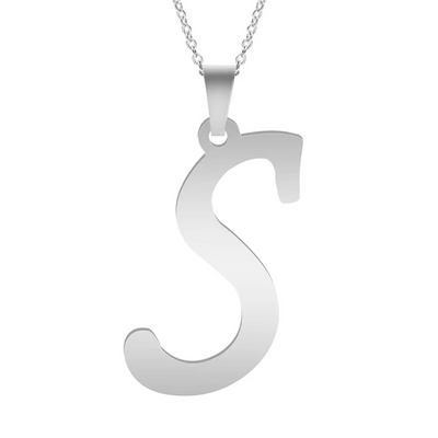 Nova | Collar plateado con letra personalizada y brillo único