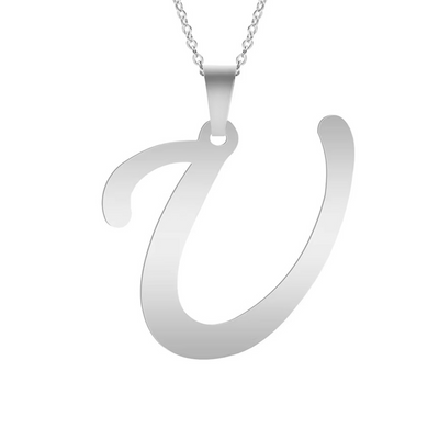 Nova | Collar plateado con letra personalizada y brillo único