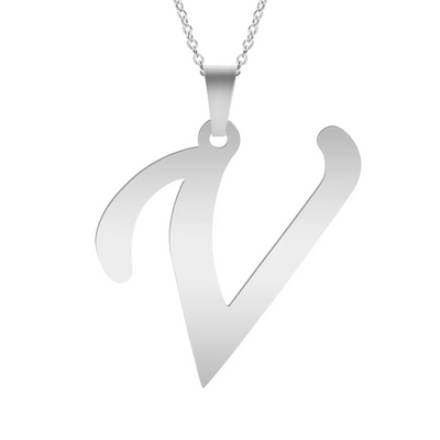 Nova | Collar plateado con letra personalizada y brillo único