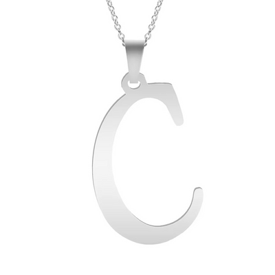 Nova | Collar plateado con letra personalizada y brillo único