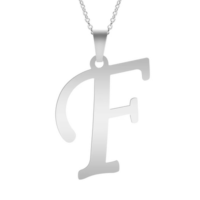 Nova | Collar plateado con letra personalizada y brillo único