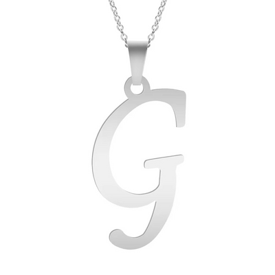 Nova | Collar plateado con letra personalizada y brillo único