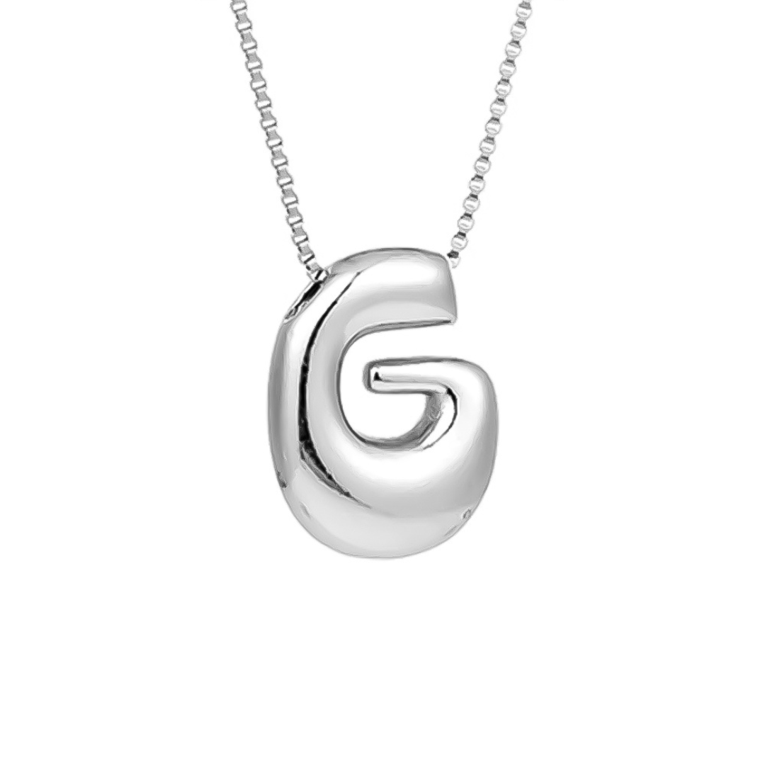 Seraphina | Letras burbujeantes | Collar de plata