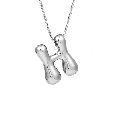 Seraphina | Letras burbujeantes | Collar de plata