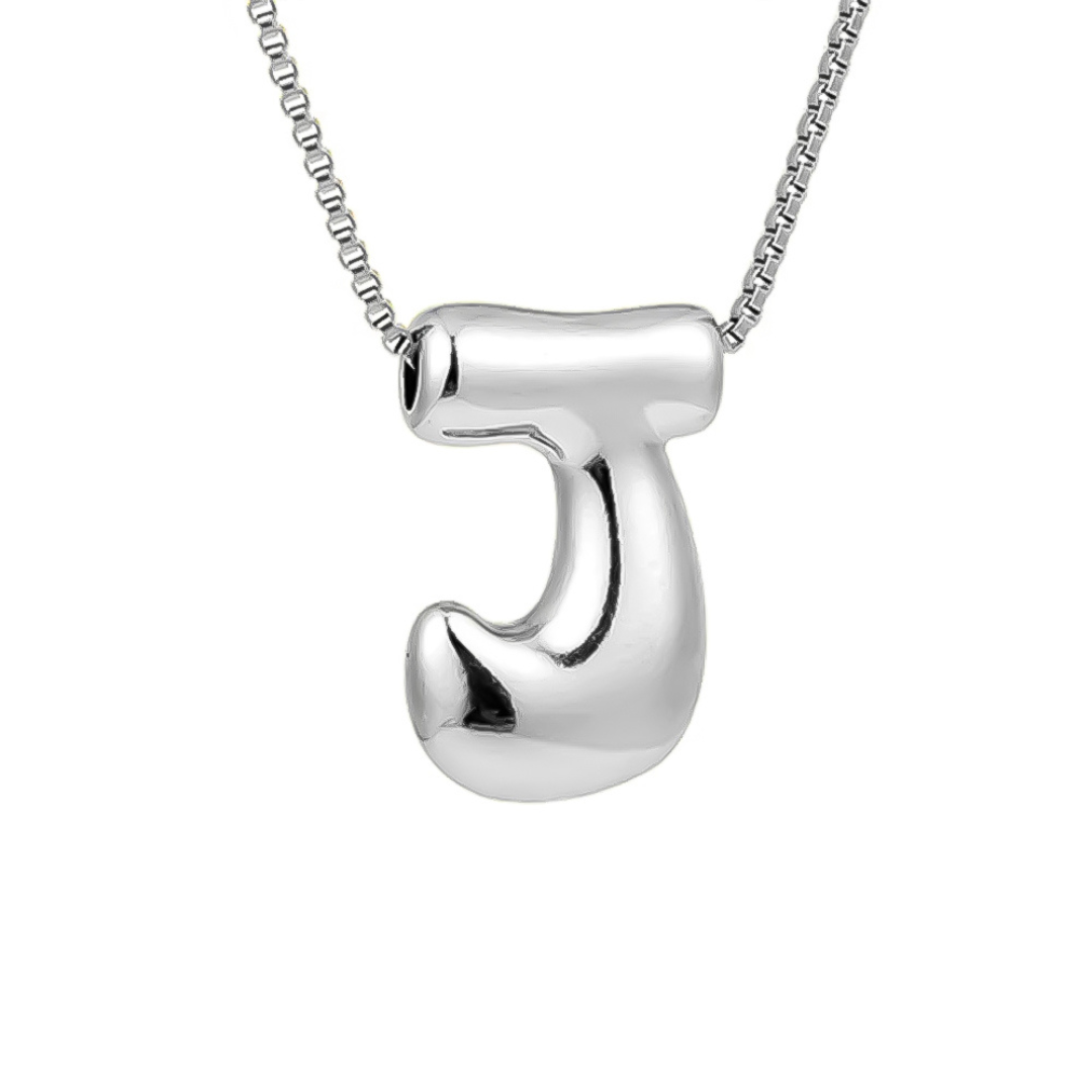 Seraphina | Letras burbujeantes | Collar de plata