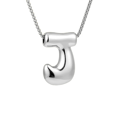 Seraphina | Letras burbujeantes | Collar de plata