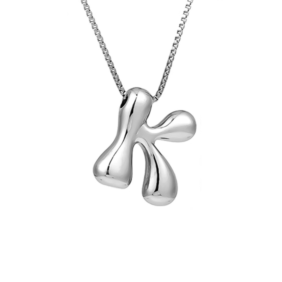 Seraphina | Letras burbujeantes | Collar de plata