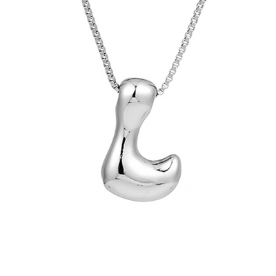 Seraphina | Letras burbujeantes | Collar de plata