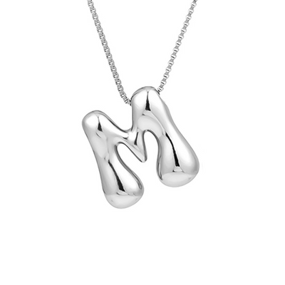 Seraphina | Letras burbujeantes | Collar de plata