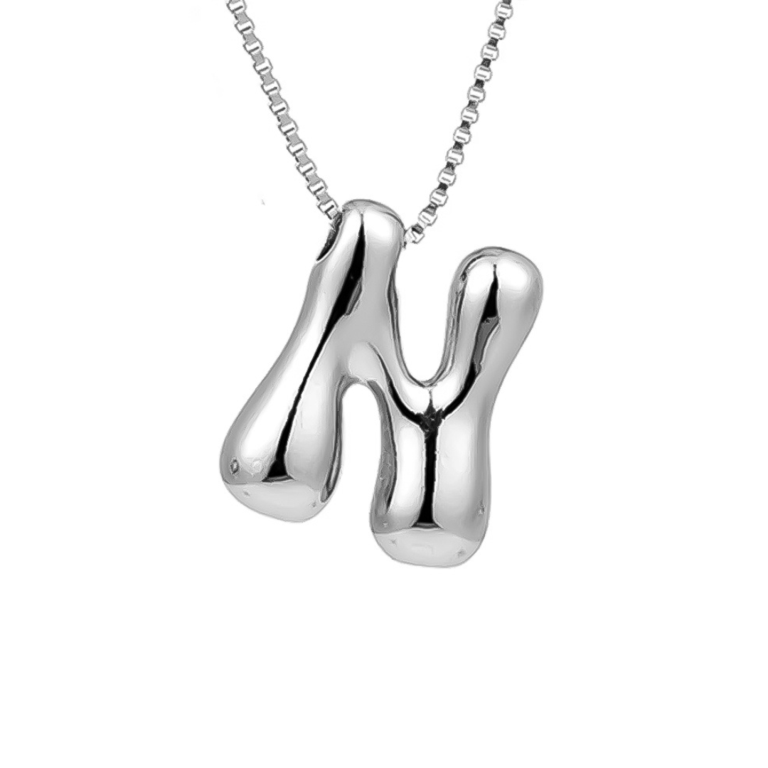 Seraphina | Letras burbujeantes | Collar de plata