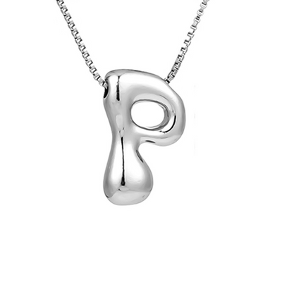 Seraphina | Letras burbujeantes | Collar de plata