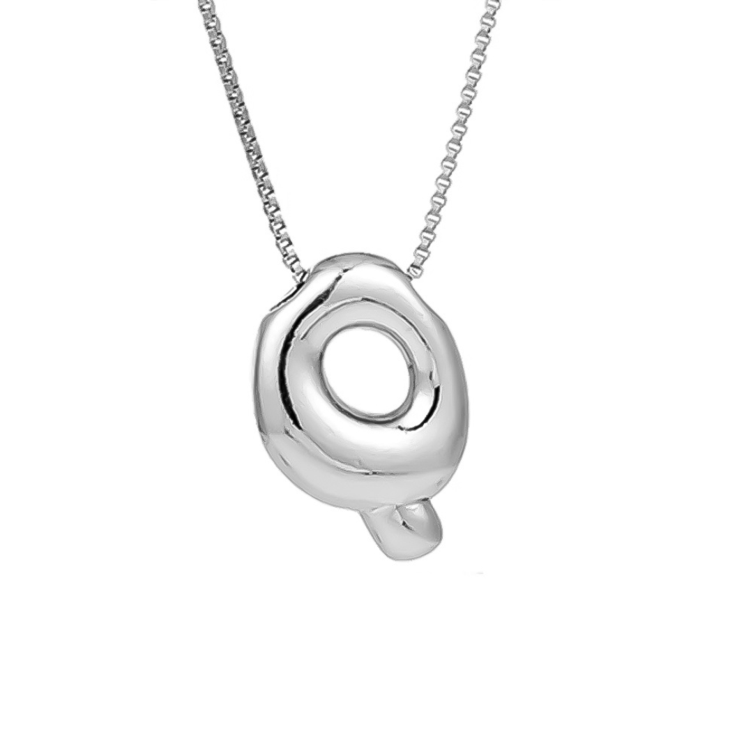 Seraphina | Letras burbujeantes | Collar de plata