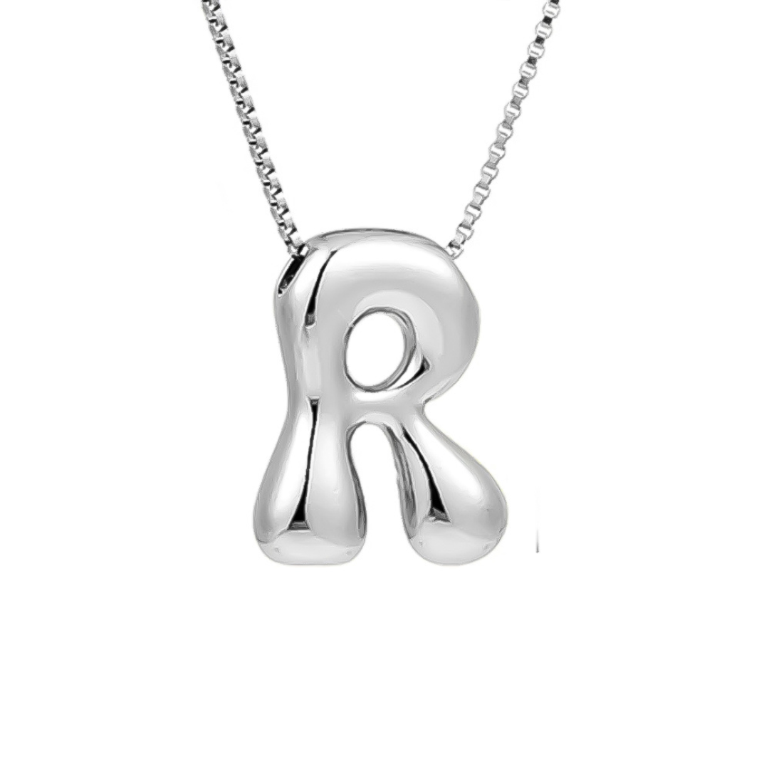 Seraphina | Letras burbujeantes | Collar de plata