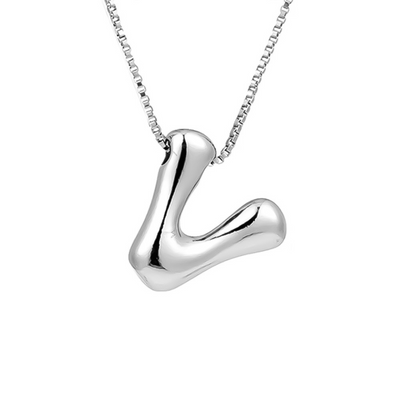 Seraphina | Letras burbujeantes | Collar de plata