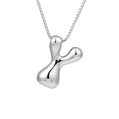 Seraphina | Letras burbujeantes | Collar de plata