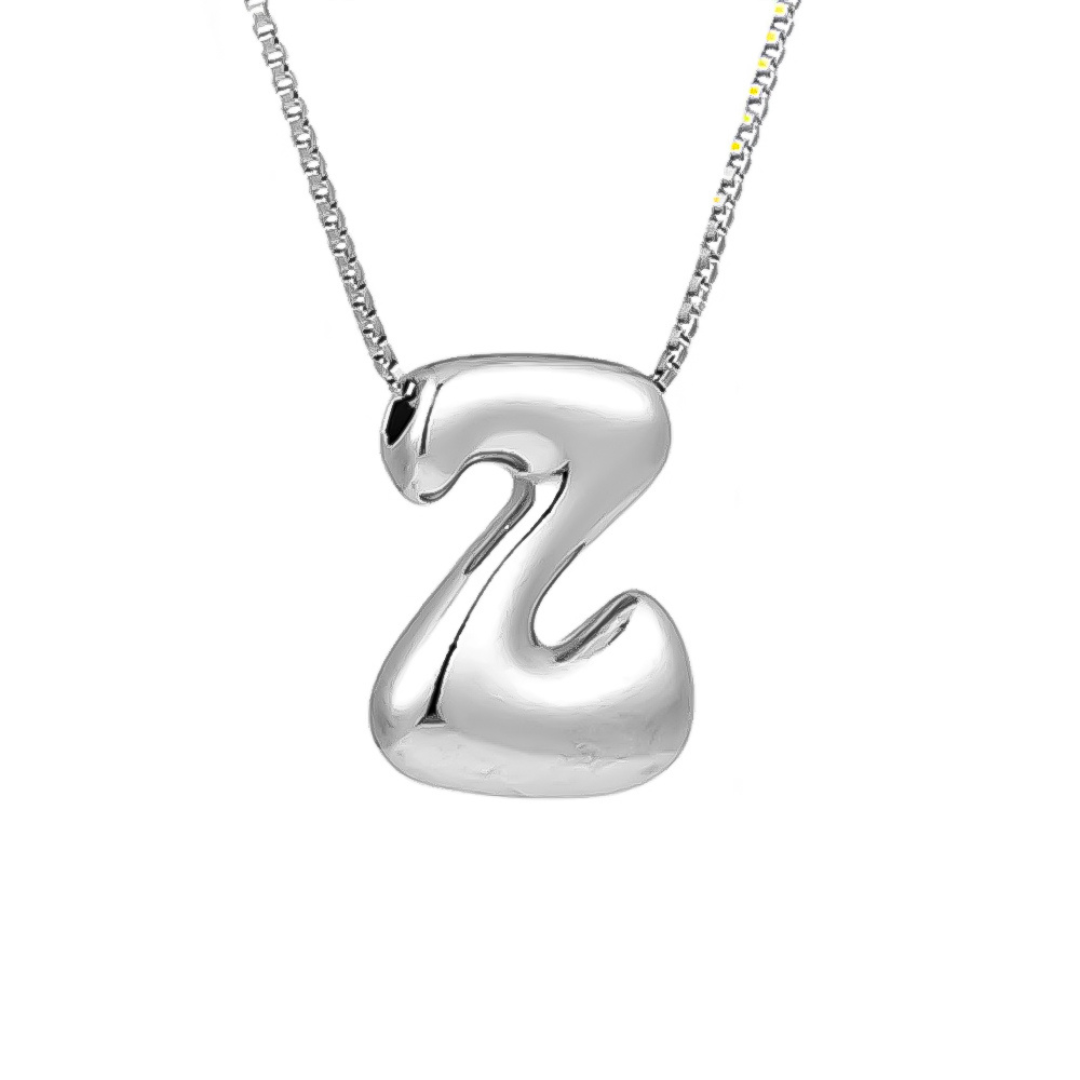 Seraphina | Letras burbujeantes | Collar de plata