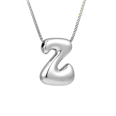 Seraphina | Letras burbujeantes | Collar de plata