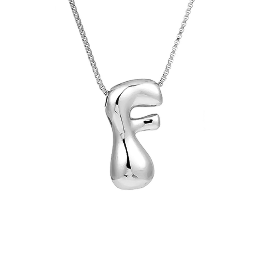 Seraphina | Letras burbujeantes | Collar de plata