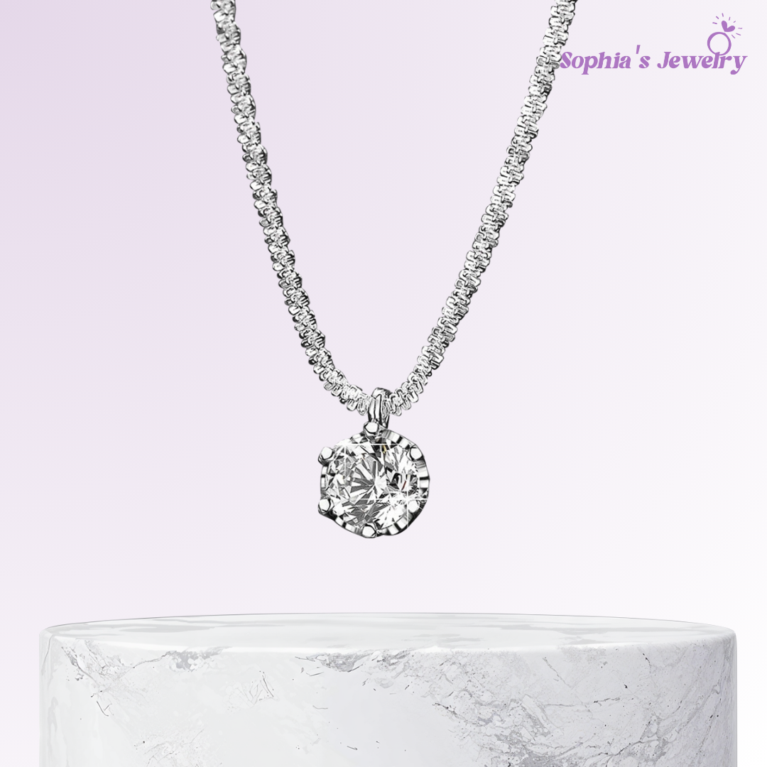 Celeste | Chispa vintage | Collar de plata