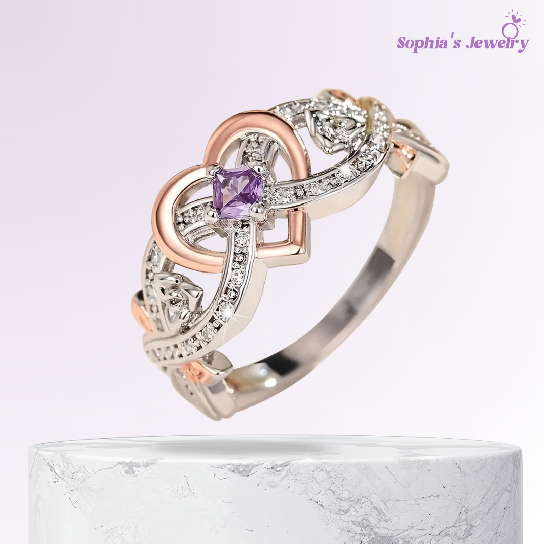 Tahlia | Abrazo violeta | Anillo de plata