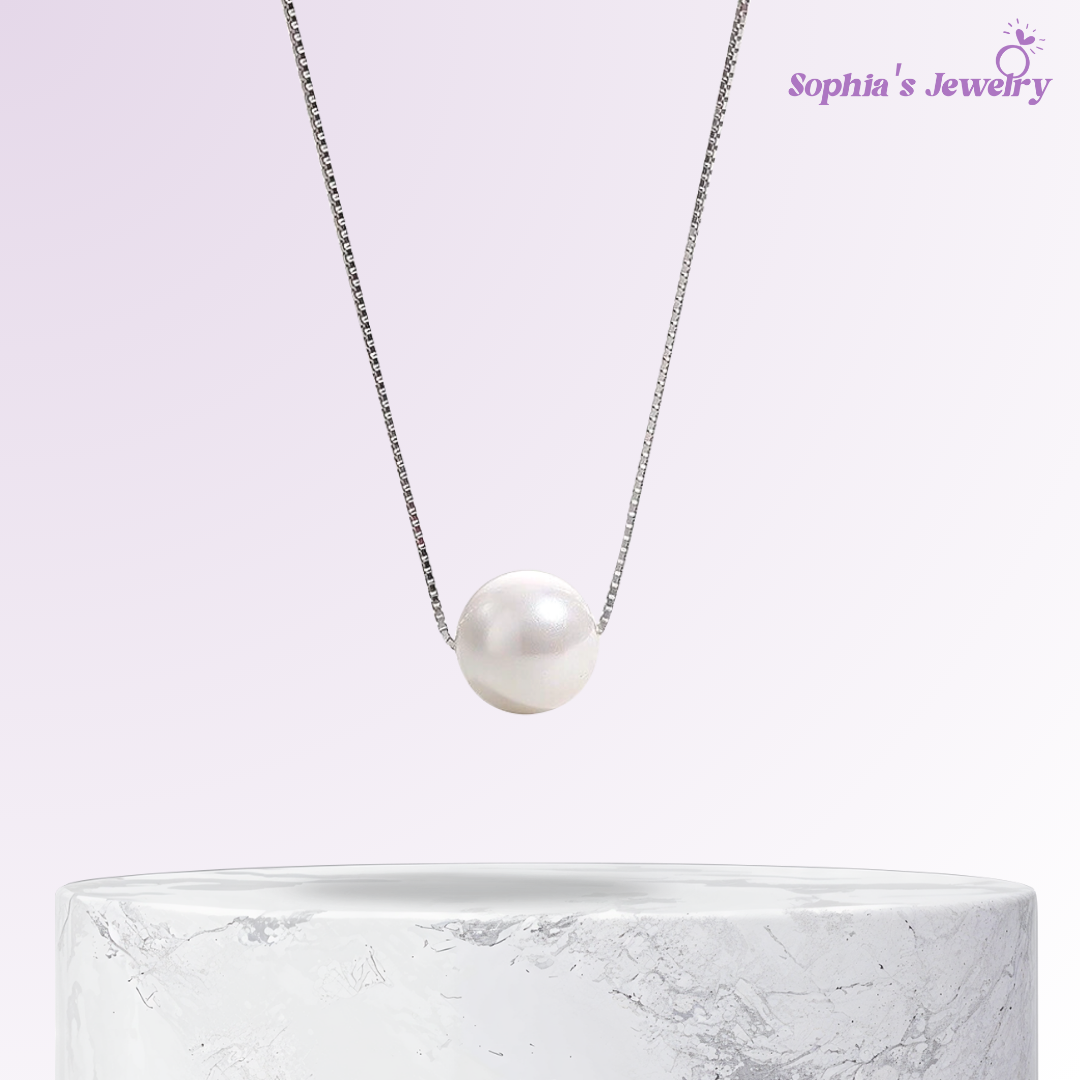 Carmina | Elegancia clásica de perlas | Collar de plata