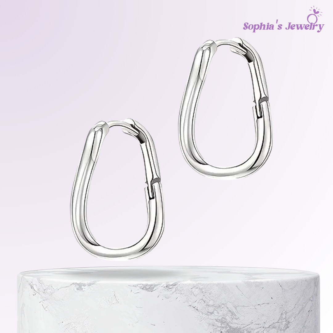 Nora | Aros plateados de estilo minimalista y elegante