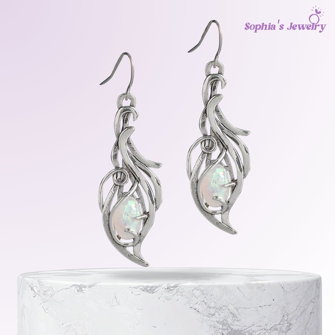 Noelle | Ópalo Vintage | Pendientes de Plata