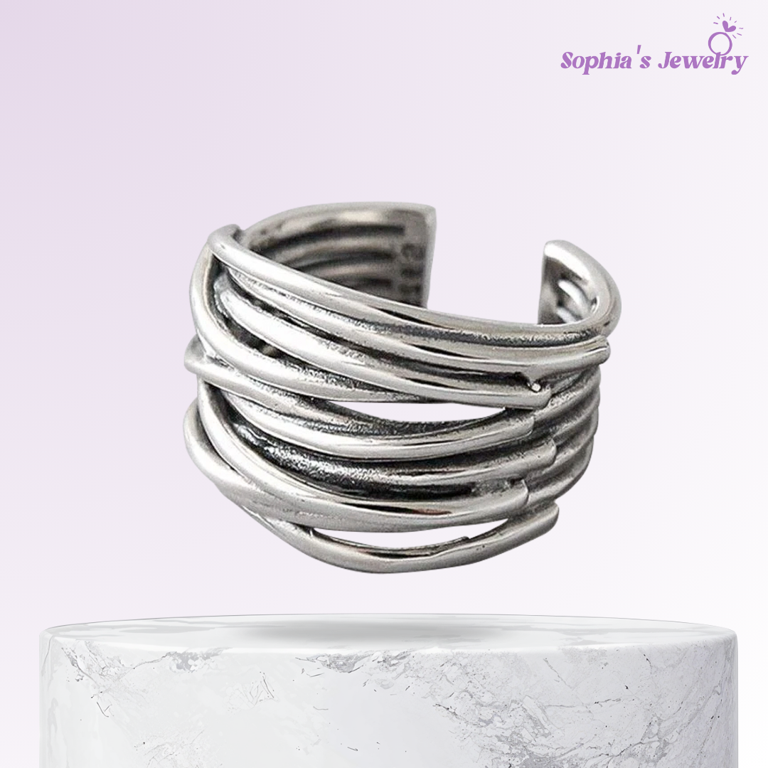 Zaria | Luxe ajustable | Anillo de plata