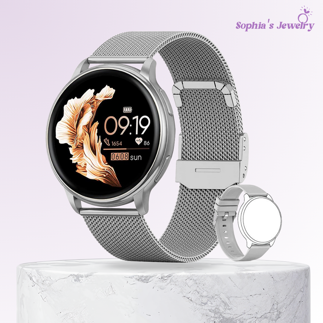 Selene | Reloj inteligente avanzado con Bluetooth 5.3 y seguimiento de salud y estado físico