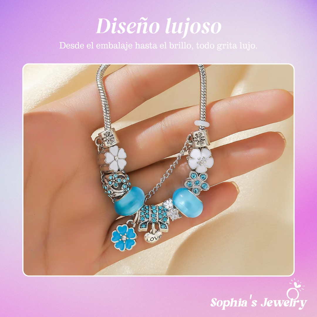 Elara | Jardín Crepuscular | Pulsera de Plata