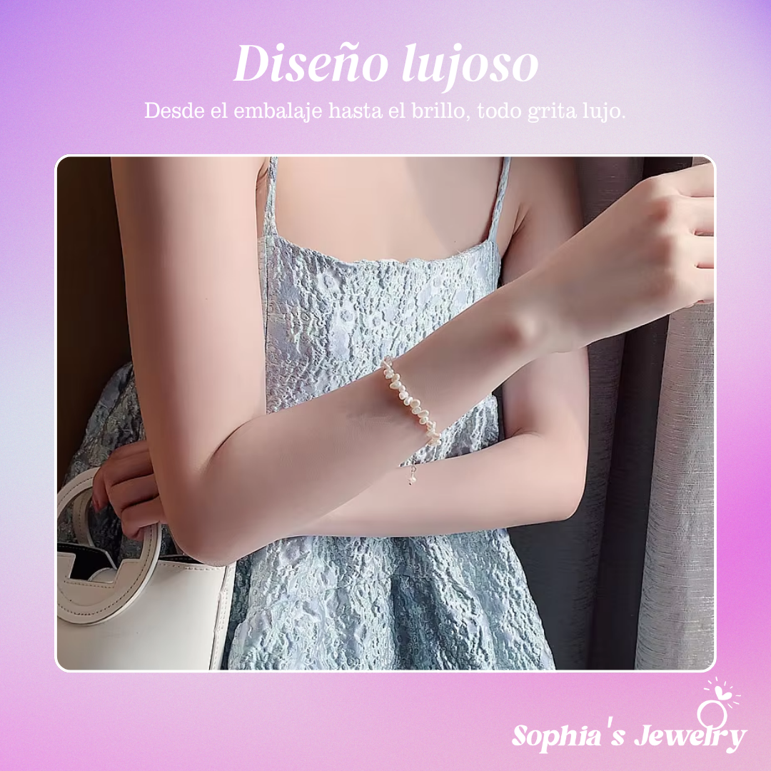 Lara | Susurro de Perla | Pulsera de Plata