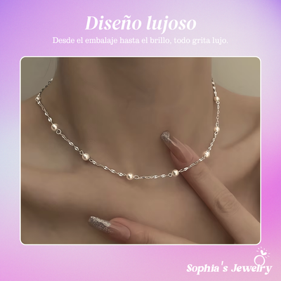 Celina | Perla brillante | Collar de plata