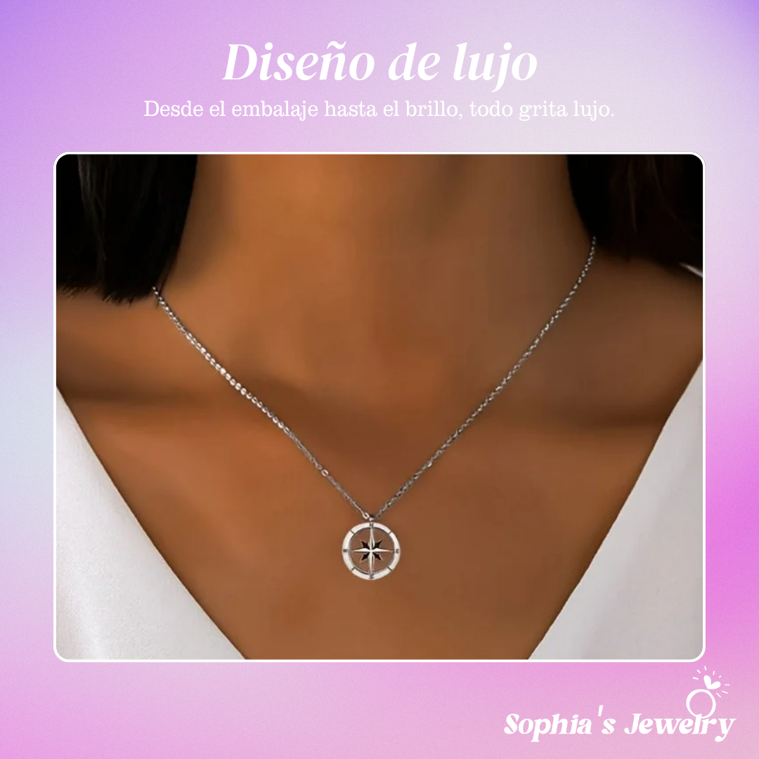 Kimberly | Colgante de estrella brillante | Collar de plata