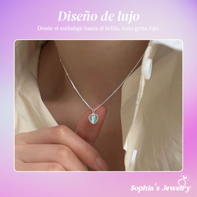 Juliana | Colgante brillante en forma de corazón | Collar de plata