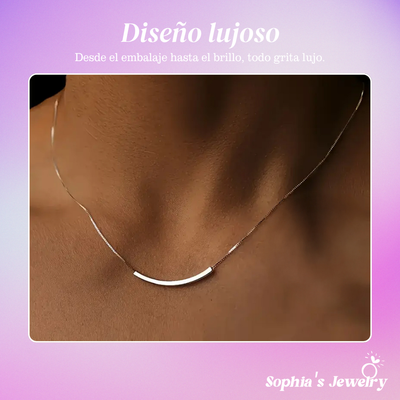 Lara | Colgante minimalista de placa | Collar de plata