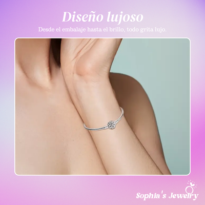 Shana | Copo de nieve helado | Pulsera de plata