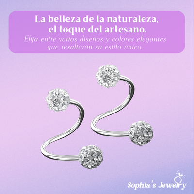 Luna | Elegante espiral | Pendientes de plata