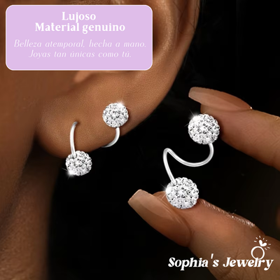 Luna | Elegante espiral | Pendientes de plata
