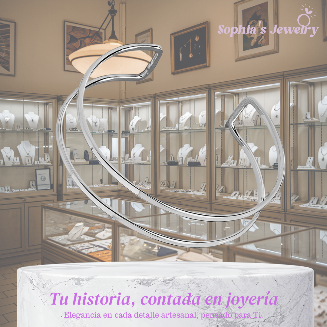 Josephine | Brillo elegante | Brazalete de plata