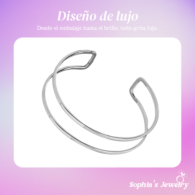 Josephine | Brillo elegante | Brazalete de plata