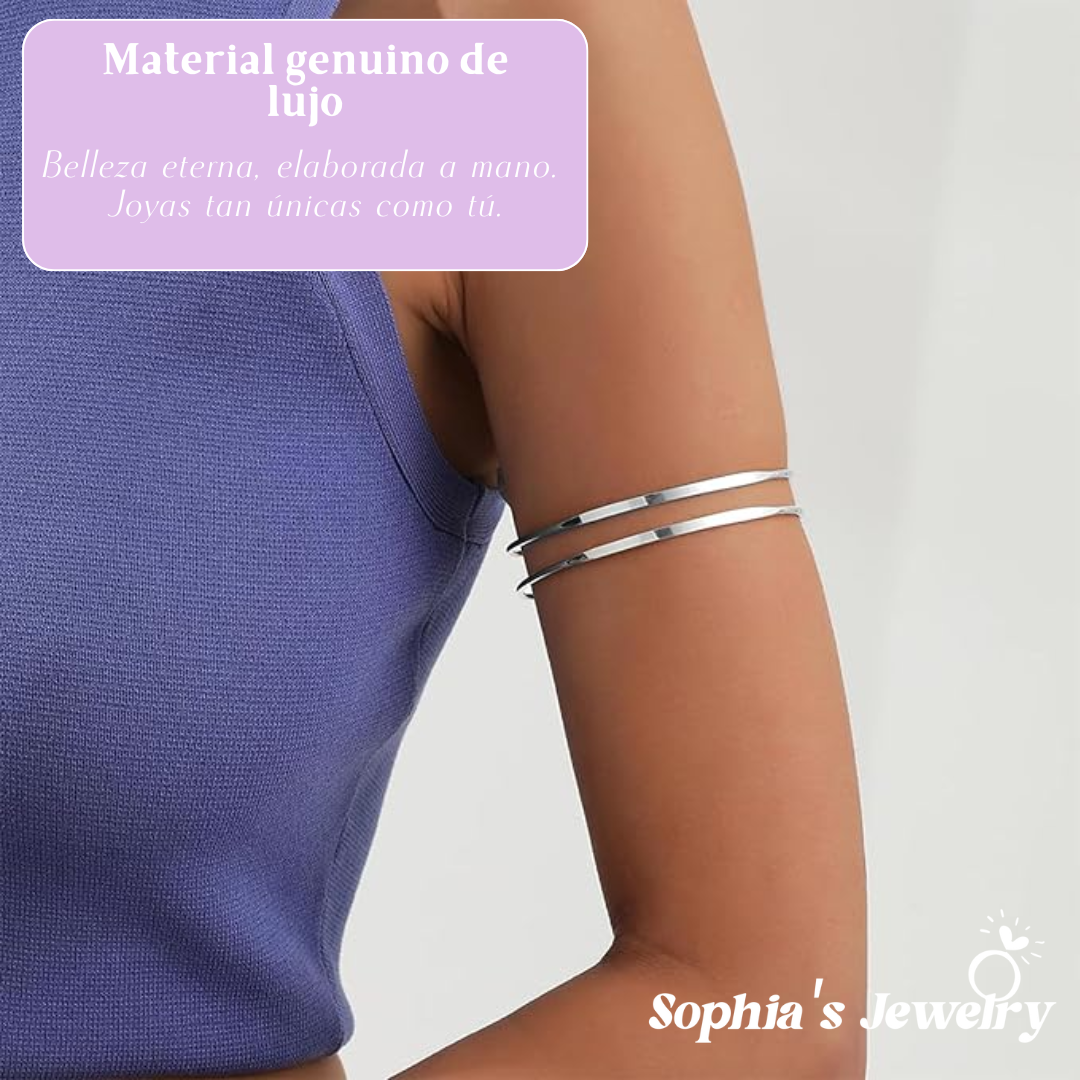 Josephine | Brillo elegante | Brazalete de plata