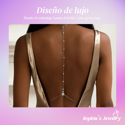 Julia | Glamour atemporal | Cadena corporal de plata