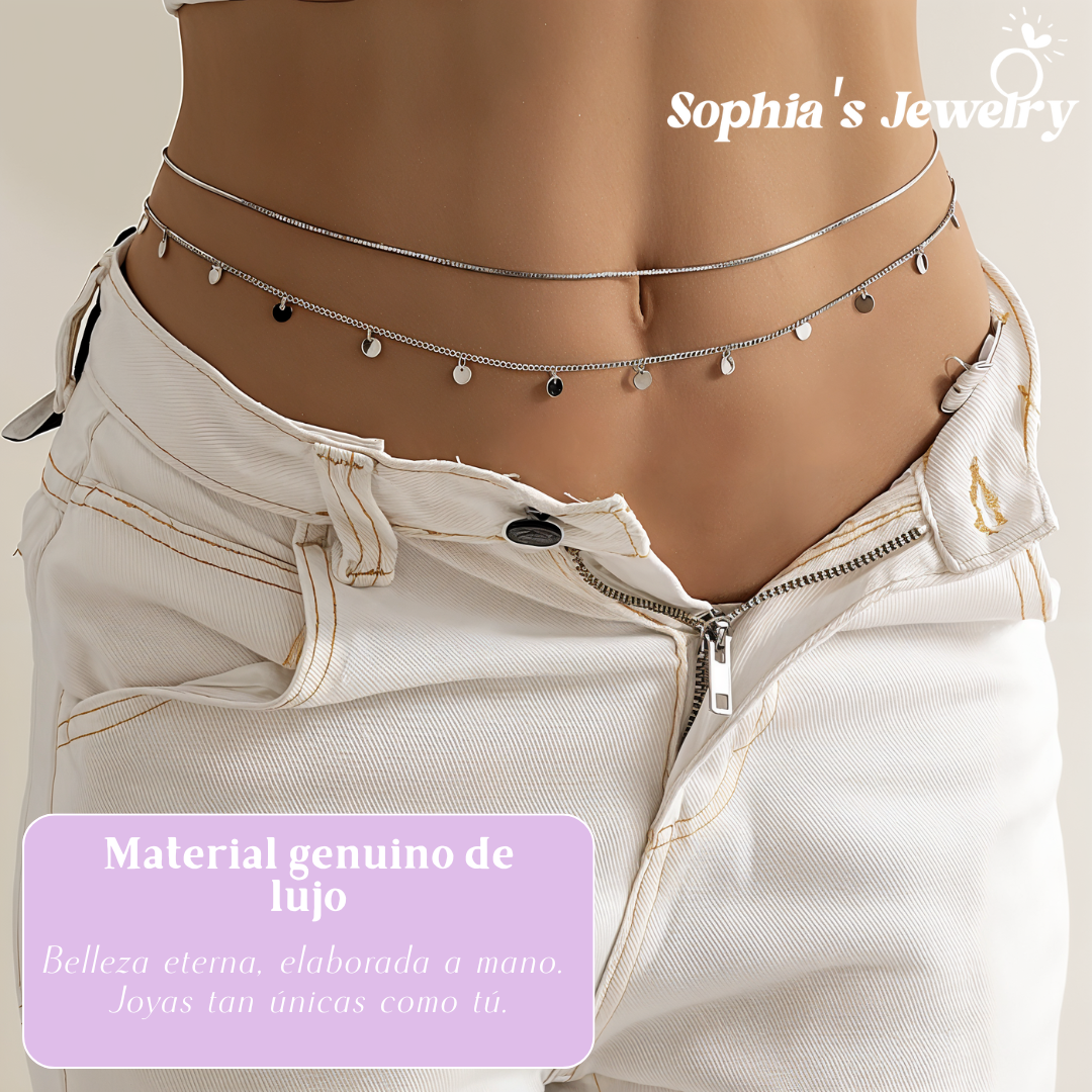 Natalie | Cadena Corporal de Plata con Glamour Sin Esfuerzo