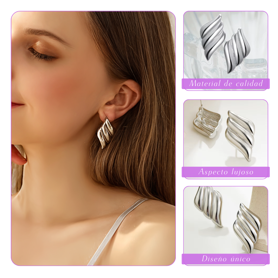 Klara | Giro Brillante | Pendientes de Plata