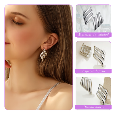 Klara | Giro Brillante | Pendientes de Plata