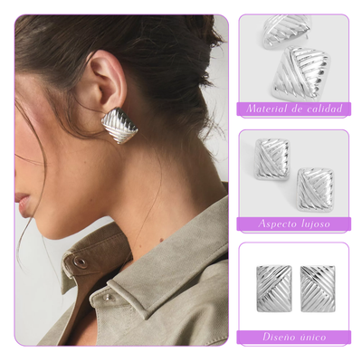Lina | Pendientes de plata con brillo cotidiano