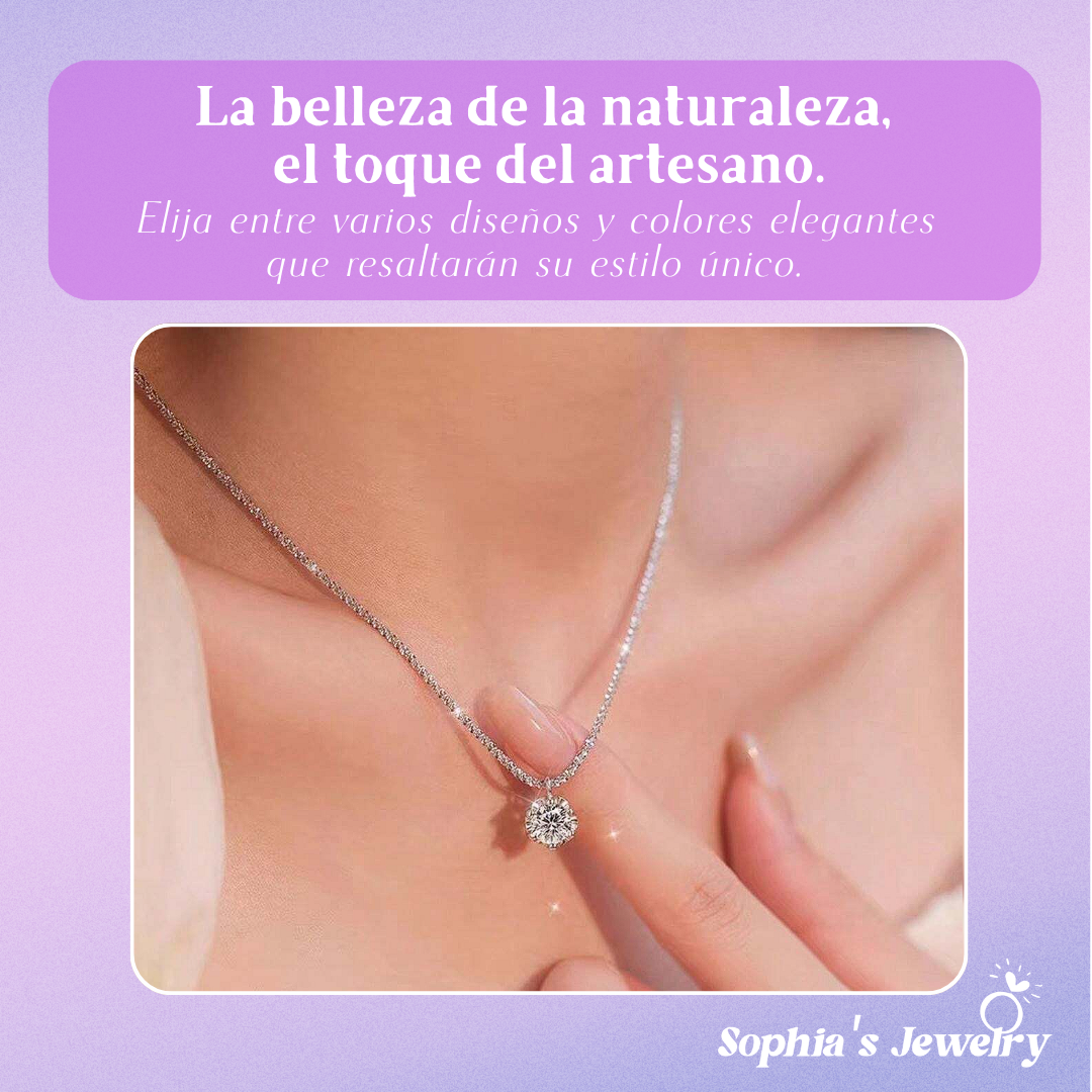 Celeste | Chispa vintage | Collar de plata