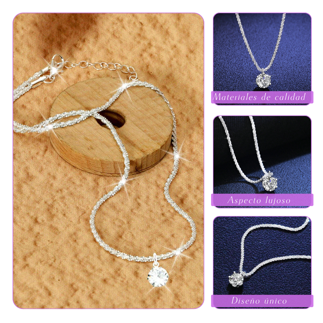 Celeste | Chispa vintage | Collar de plata