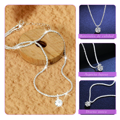 Celeste | Chispa vintage | Collar de plata