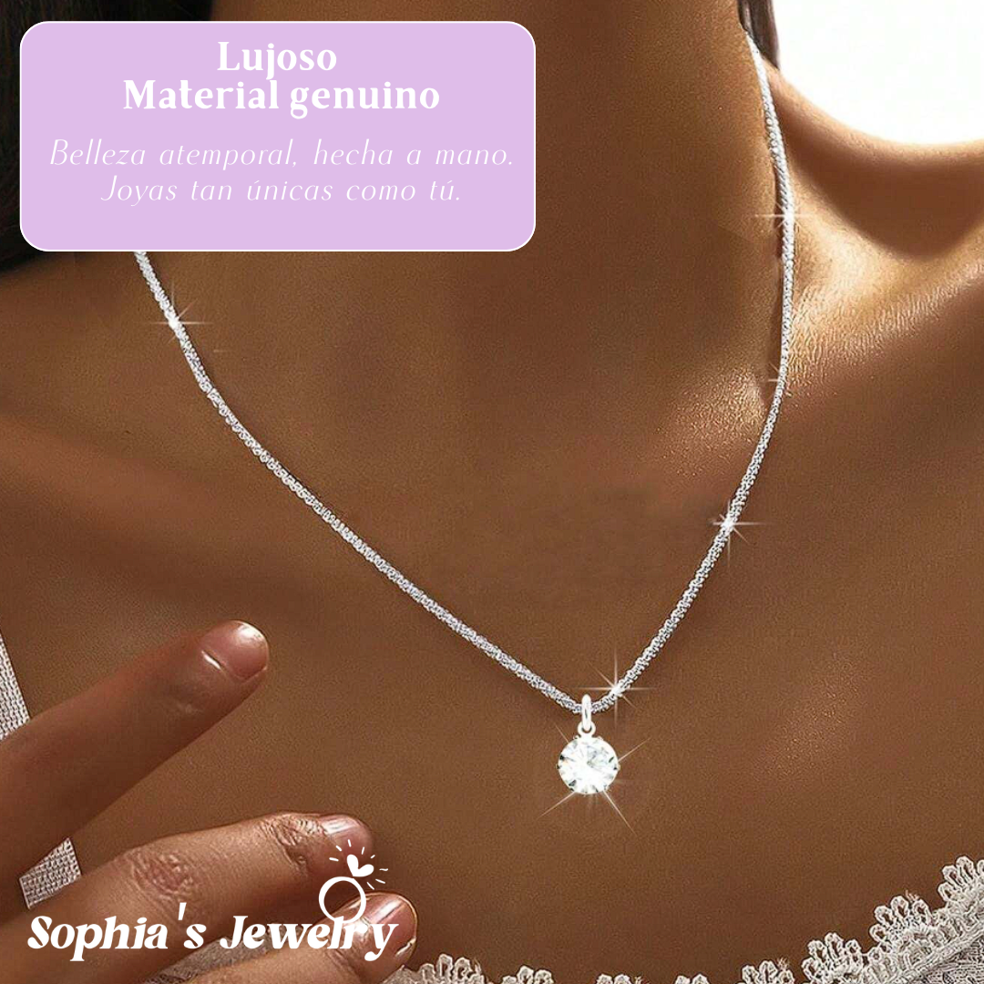 Celeste | Chispa vintage | Collar de plata